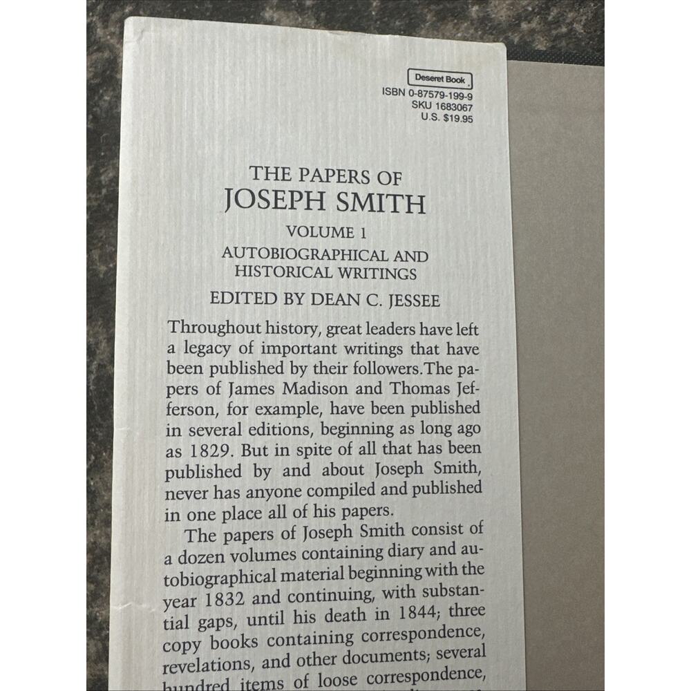 The Papers of Joseph Smith – 2 Volume Hardcover Set – Dean C. Jessee - Picture 4 of 7